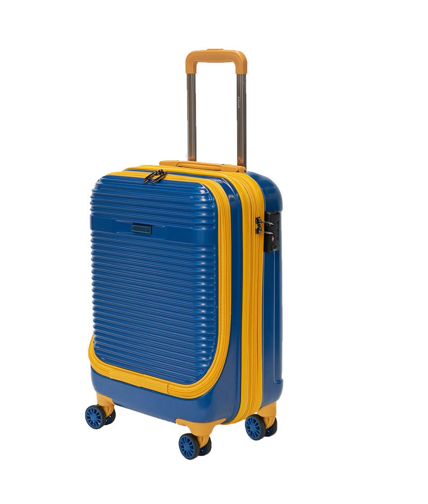 Alezar Cabin Size Travel Bag Blue/Yellow 20"